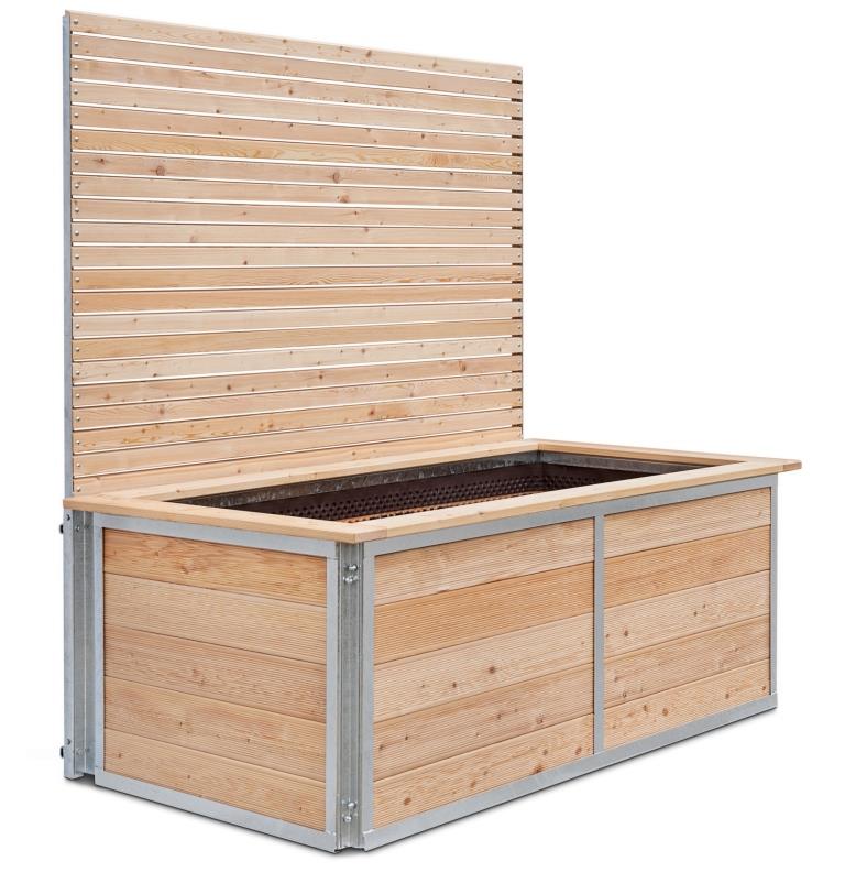 Hochbeet mit Sichtschutz oder Rankgerüst, Höhe 200cm | hortico